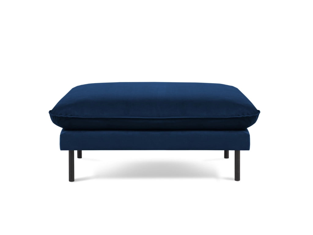 Cosmopolitan Design - Pouf "Vienna" in velluto blu reale 