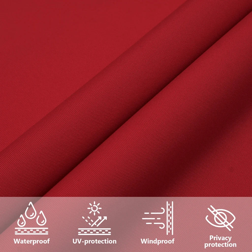 Parasole a Vela in Tela Oxford Quadrata 6x6 m Rosso 135637