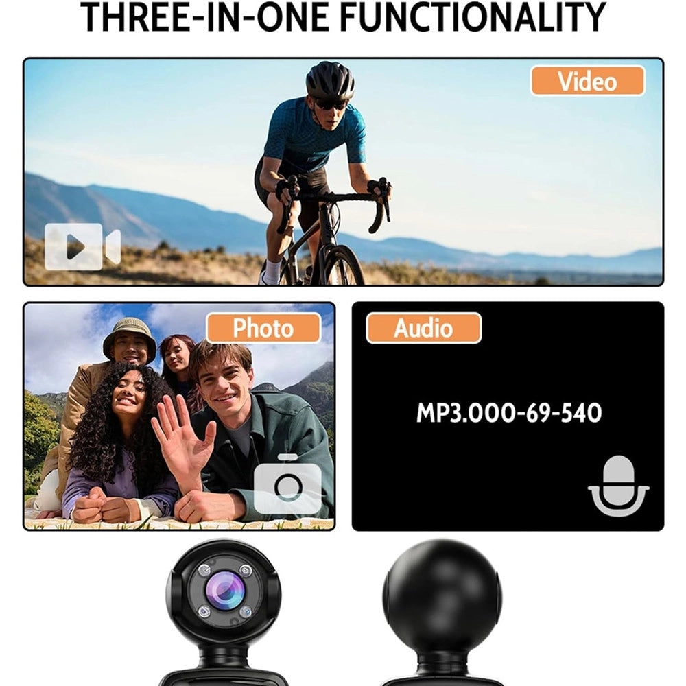 Trade Shop - Fotocamera Tascabile Wifi Action Camera Videocamera Portatile Registratore Multifunzione -