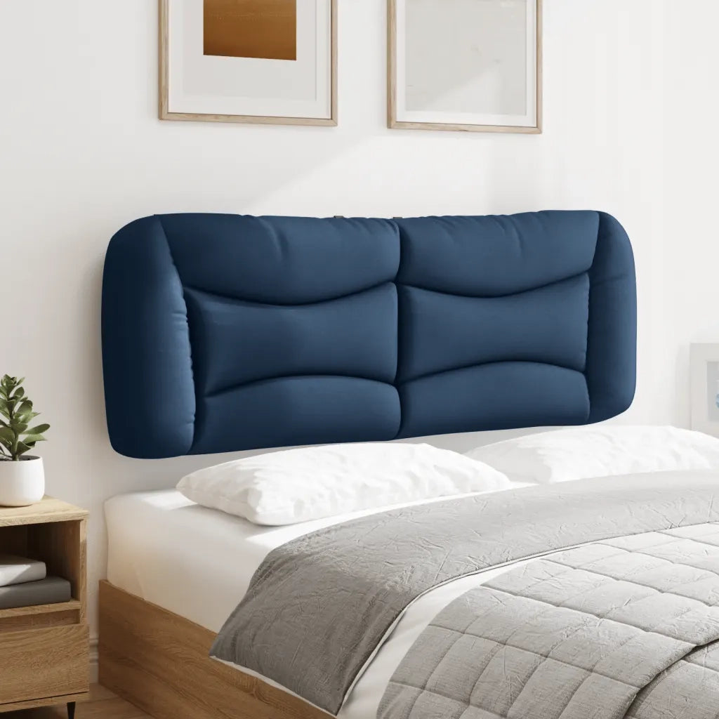 Cuscino Testiera Hvar Blu 120 cm in Tessuto 374567