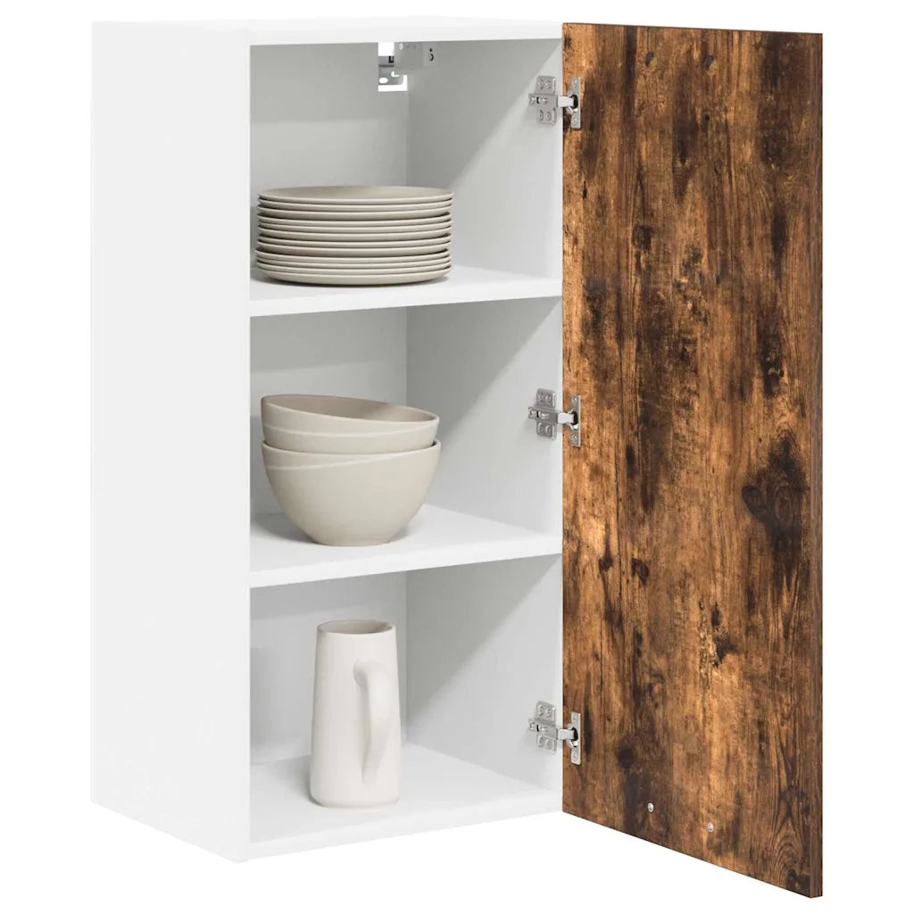 Armadio pensile Rovere Affumicato e Bianco 40 x 31 x 80 cm 884262