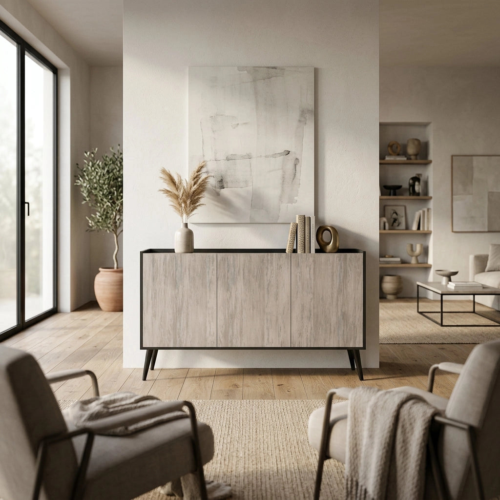 Madia di design con 3 ante in Legno Composito cm 150x41 5x78 - THOMAS