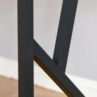 Scrivania Moderna in Metallo e MDF Stile Industriale, Mensole e Cassetto per Casa e Ufficio, 120x60x76cm Nero Marrone