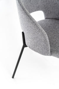 Set  Sedie 52x55,5xH78,5 cm in Tessuto Greta Grigio Chiaro