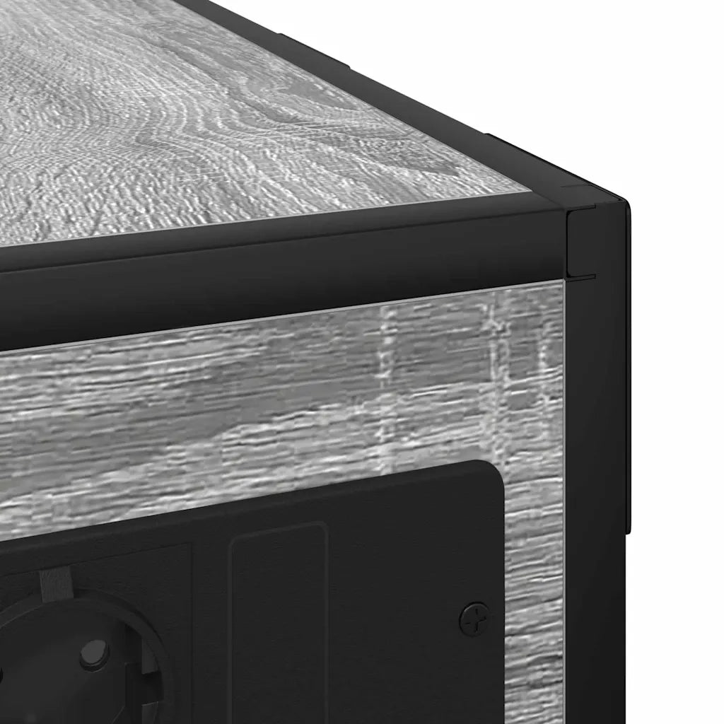 vidaXL Comodino Grigio sonoma 41.5 x 26 x 60.5 cm Legno multistrato