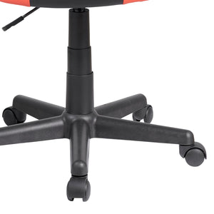 Assen - sedia gaming in pvc+pl e nylon nero e rosso