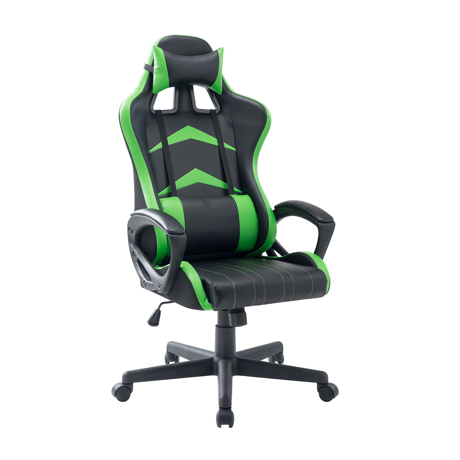 Jerez - sedia racing gaming in pvc e nylon nero e verde