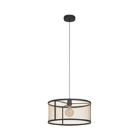 Lampadario Industrial Dellow 1 Luce Acciaio Nero