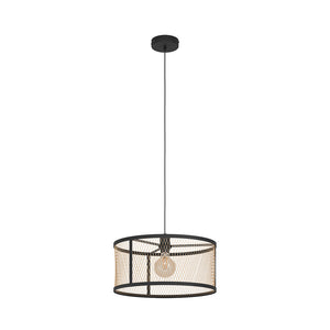 Lampadario Industrial Dellow 1 Luce Acciaio Nero
