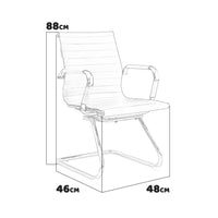 Imperial - poltrona da attesa in pu e metallo