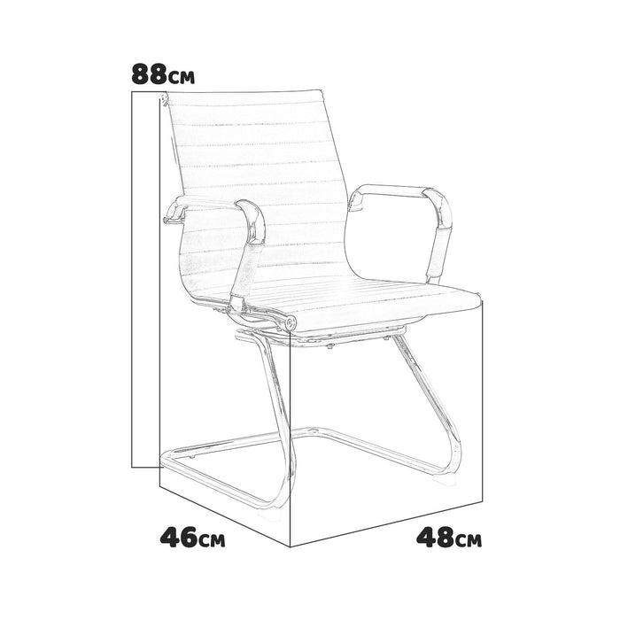 Imperial - poltrona da attesa in pu e metallo