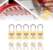 Sistema di Blocco di Sicurezza 5 Set - Isolazione LOTO - Nylon PA - 2 Chiavi per Slot - Adatto per l'Energia Nucleare - Etichetta Descrivibile - Slot di Blocco