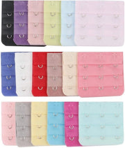 Estensioni reggiseno 18 pezzi - 3 ganci - morbidi/comodi - elastici/flessibili - multicolore - ideali per aumento di peso - estensioni reggiseni