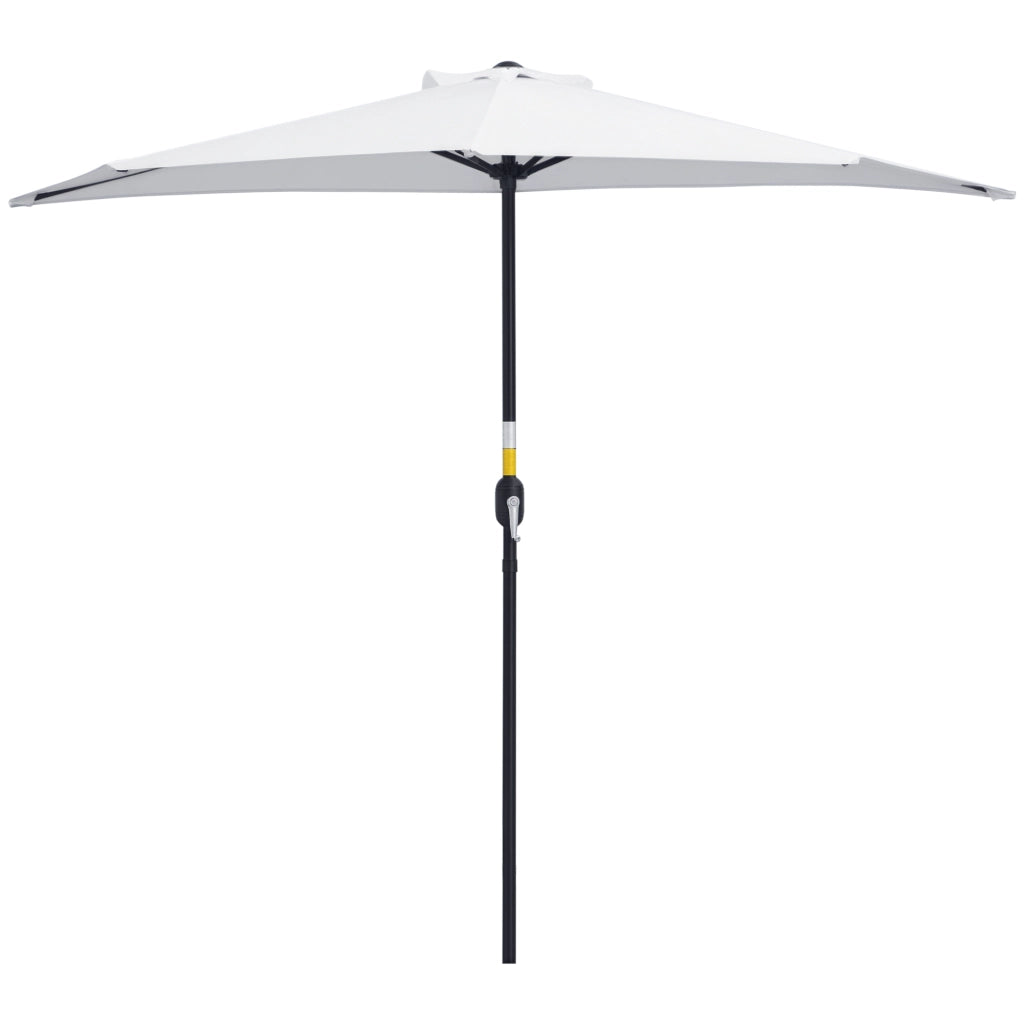Ombrellone da Terrazza Mezzaluna ¨C zephmum ¨C Bianco 2.6x1.35 m