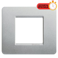 BTicino Matix Placca 2 Posti Silver AM4802SL