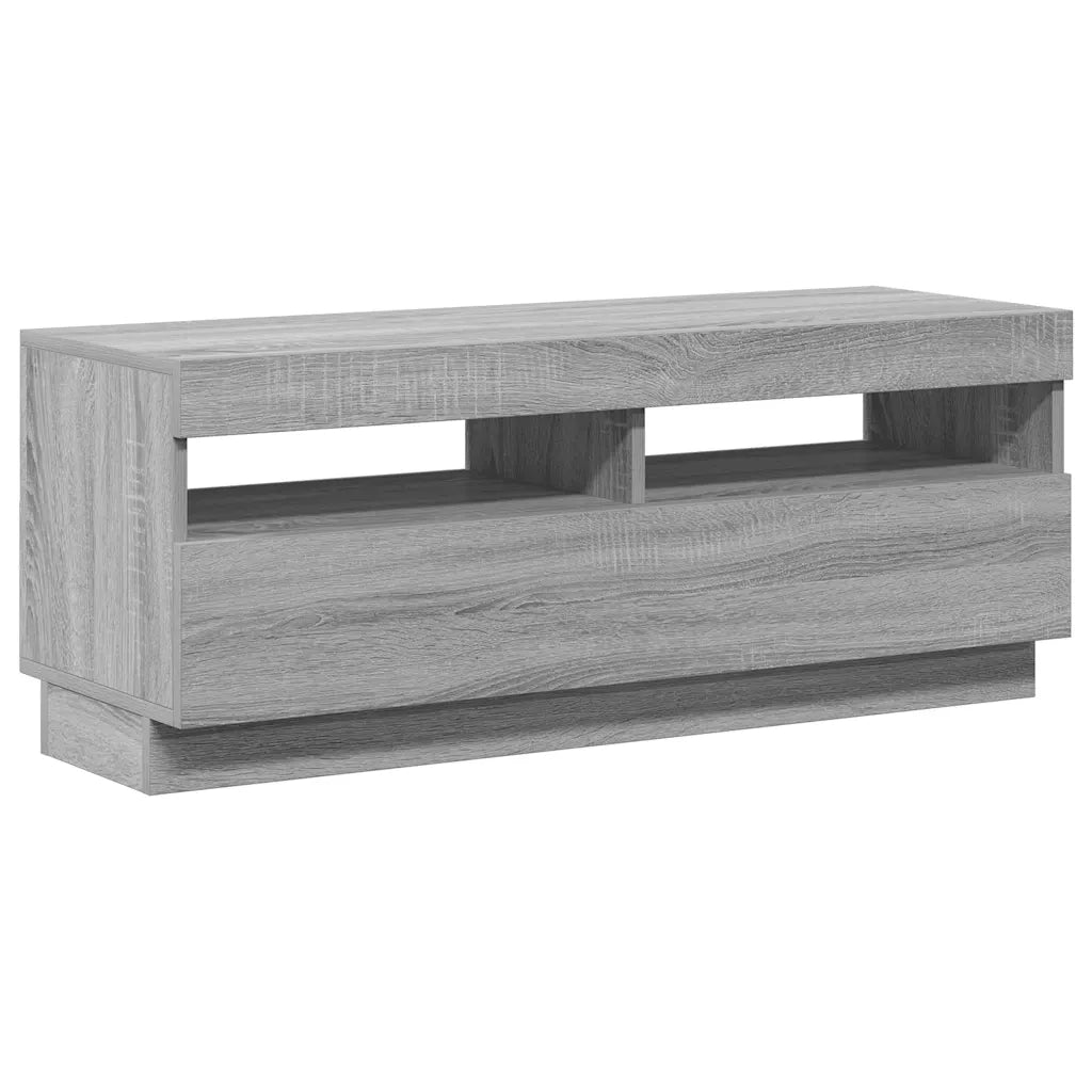 Mobile Porta TV con Luci LED Grigio Sonoma 100x35x40 cm 815721