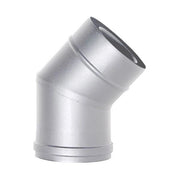 Canna fumaria tubo coassiale INOX curva 45 D. 80/130  CE stufa pellet  Made in Italy