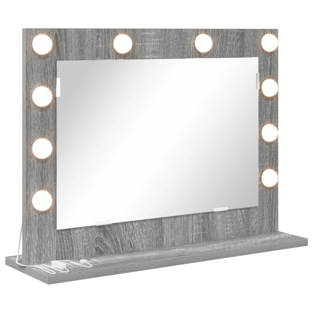 Specchio da Toeletta Grigio Sonoma MDF, Vetro 60 x 45 x 18 cm