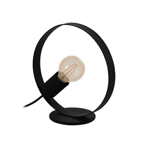 Lampada Da Scrivania Moderna Frijolas 1 Luce Acciaio Nero