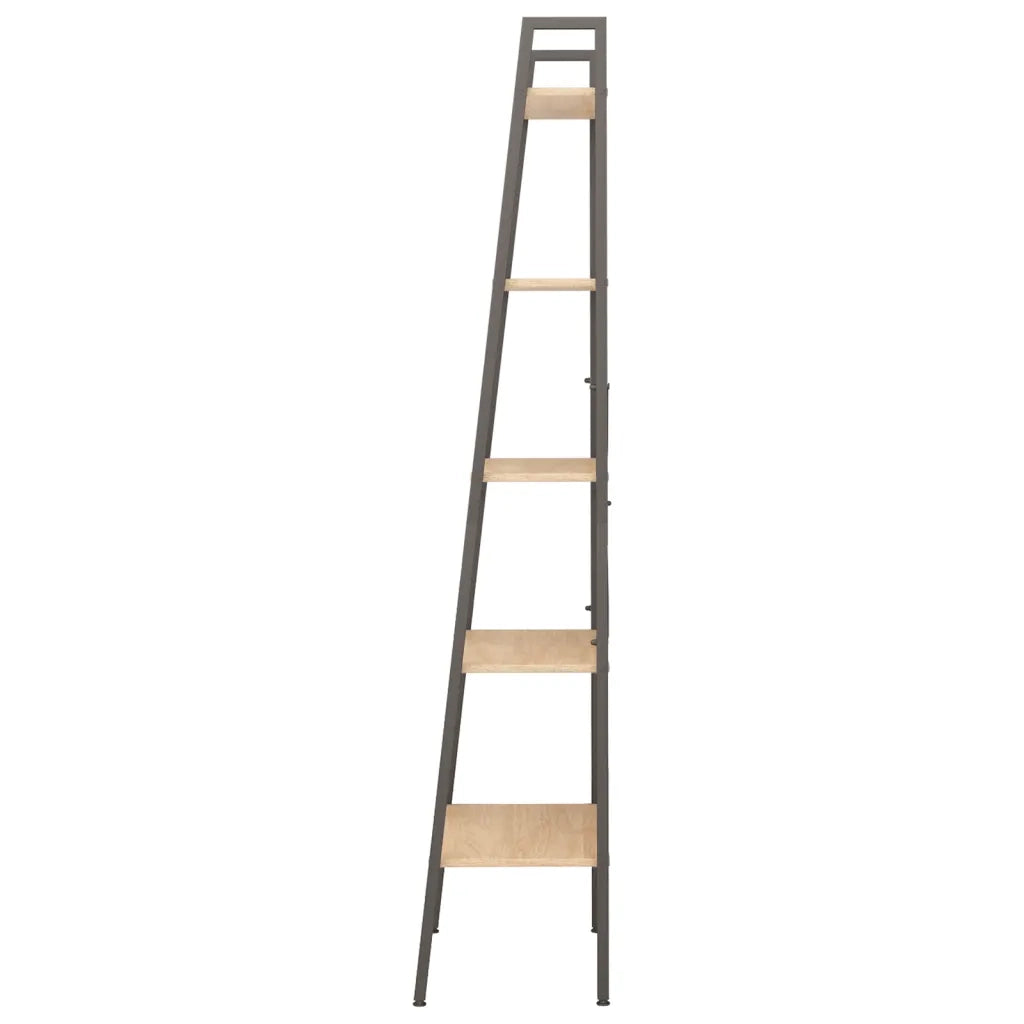 Scaffale Autoportante 5 Ripiani Marrone Chiaro Nero 56x35x174cm 336367