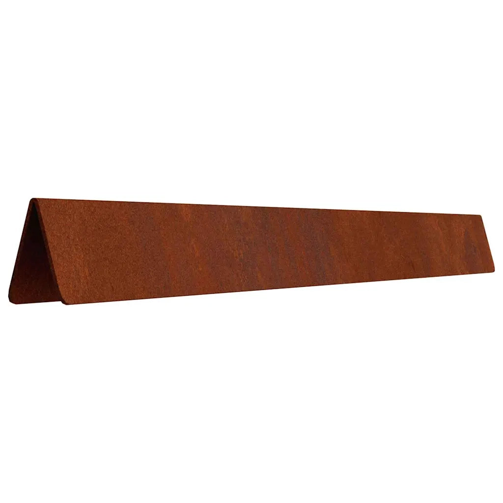 vidaXL Finitura per Prato da Giardino 4 pcs Ruggine 450 x 15 cm