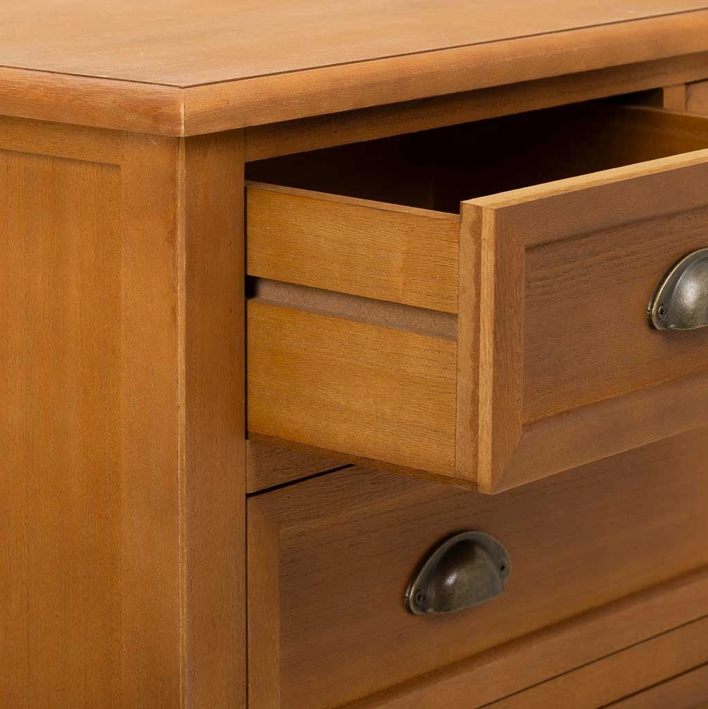 Cassettiera in legno marrone 80x40x80,5h cm