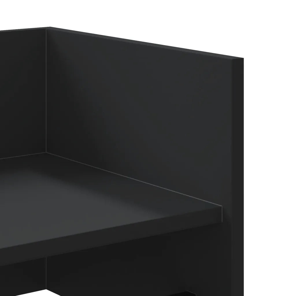 Scaffale a parete | Ripiano a parete | Mensola a parete Nero 70,5x35x30,5 cm in Legno Multistrato