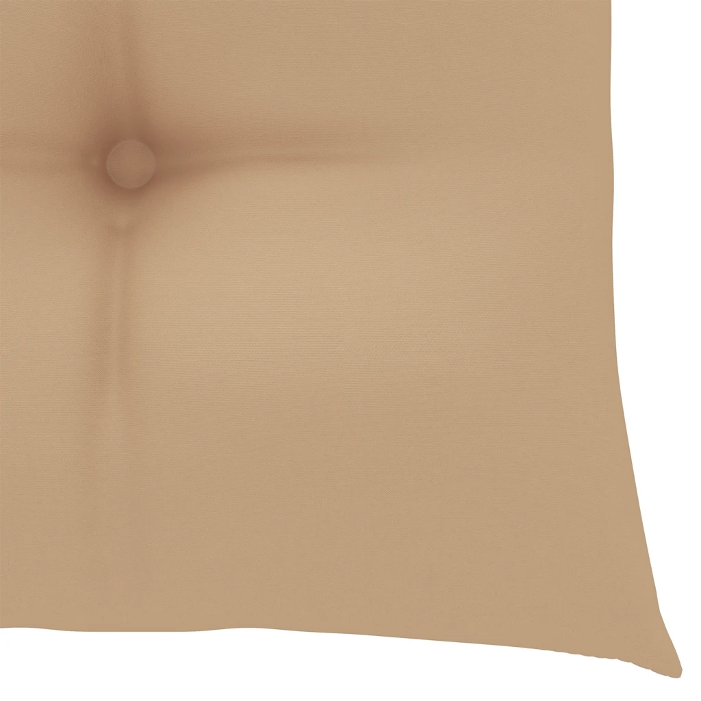 Sedie da Giardino con Cuscini Beige 3pz Legno Massello di Teak