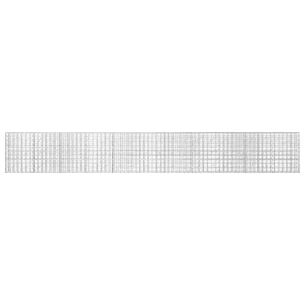 Gabione con filo da 5 mm e rete da 5x5 cm 1100x10x150 cm 3464008