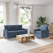 Set di divani 2 pcs Blu Poliestere 3417093