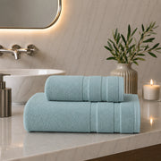 Saleneba, Telo Bagno set di 2 Asciugamano Viso 60x110 cm Asciugamano Ospite 40x60 cm, Verde Menta
