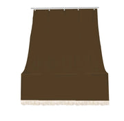 Tenda da sole tessuto resistente per balcone con anelli lavabile a caduta - Marrone - 280x295 cm
