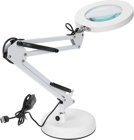 Lampada da scrivania 5x ingrandimento con interfaccia USB per manicure e tatuaggi LED chip 3000-6000 K