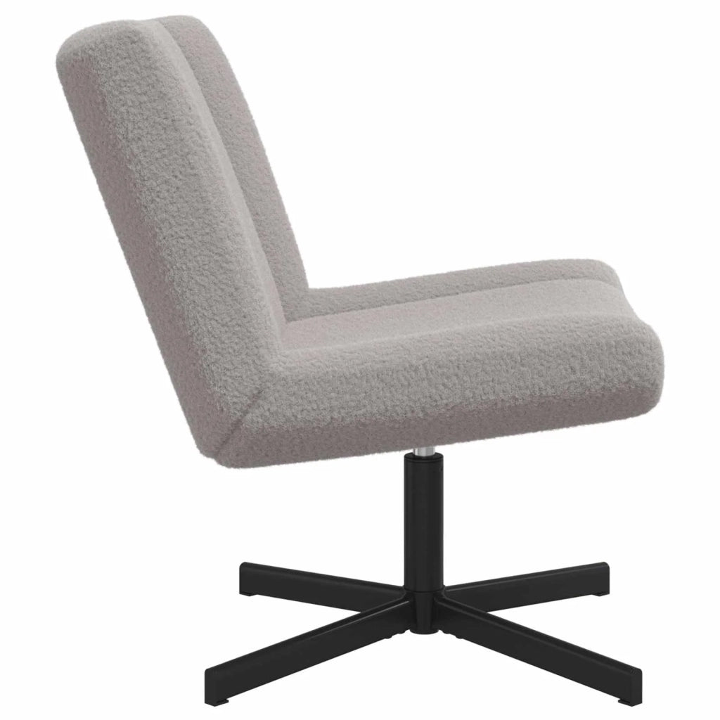 Sedia girevole Grigio chiaro 63 x 75 x 76 cm Pelle di Pecora 42007334