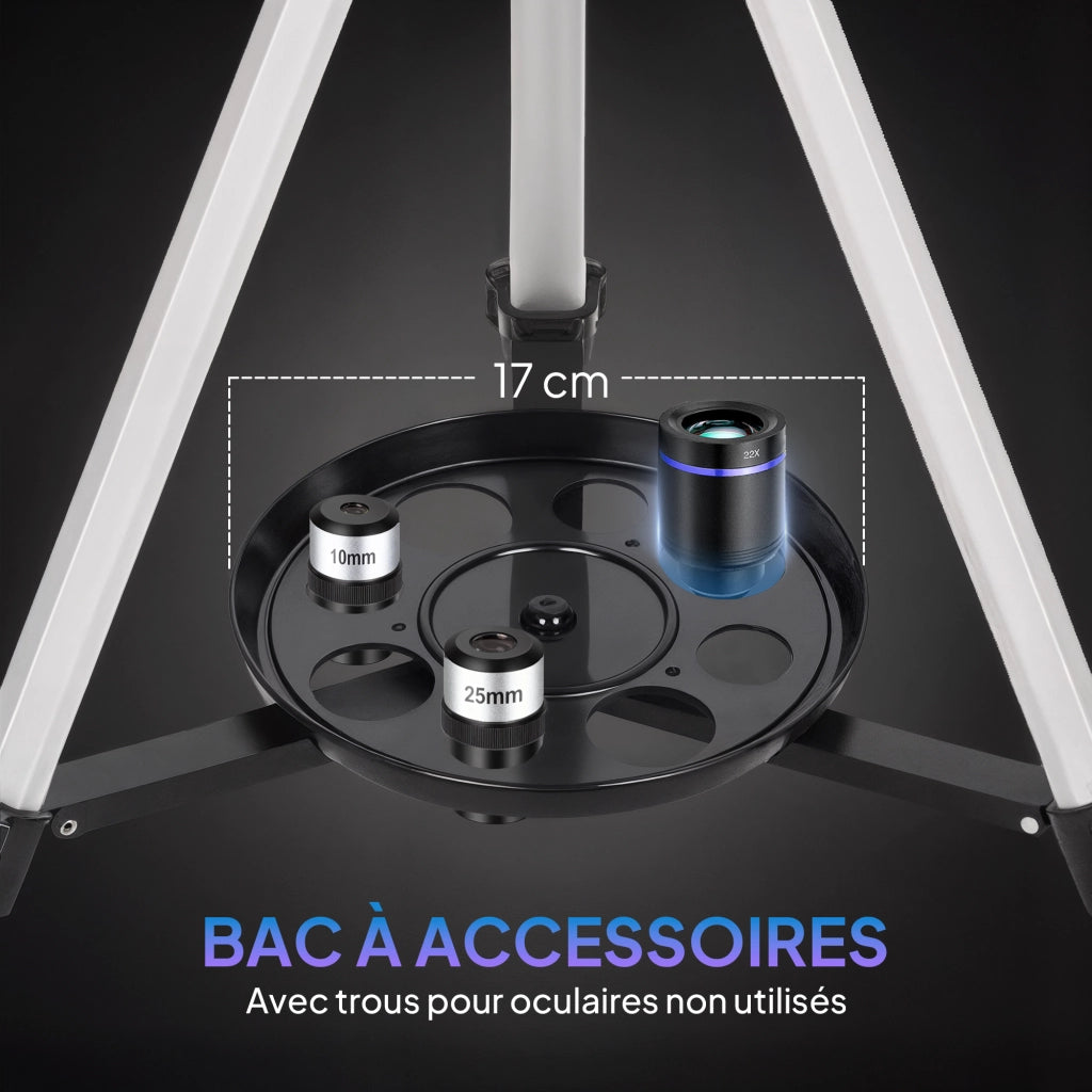 Telescopio Astronomico ¨C Xylo ¨C 70mm Rifrattore 40X Treppiede Regolabile Bianco