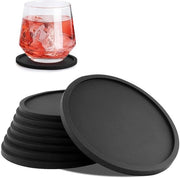 Sostegni Antiscivolo per Set di 8, Sostegni Antiscivolo in Silicone Neri Sferici, Sostegni Antiscivolo Resistente al Calore per Bar, Salotto e Cucina, Protegge Tutte le Superfici dei Tavoli