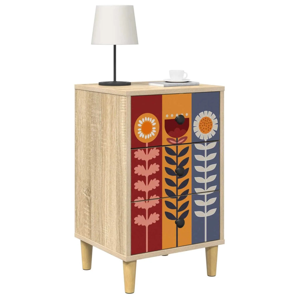 Armadio da Notte ESSEN 2 pz Rovere Sonoma 36 x 33 x 60 cm 8007296