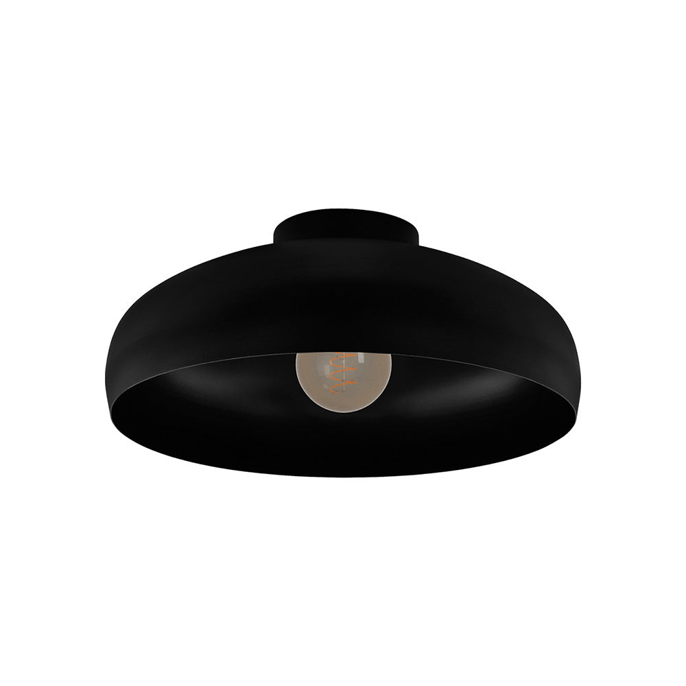 Plafoniera Contemporanea Mogano 1 Luce Acciaio Nero