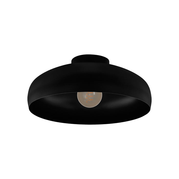 Plafoniera Contemporanea Mogano 1 Luce Acciaio Nero