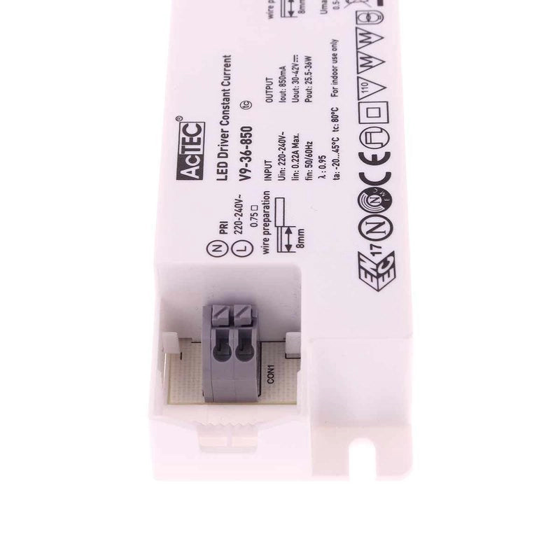 Led Driver CC Corrente Costante 850mA 30V-42VDC Per Alimentare Led Max 36W