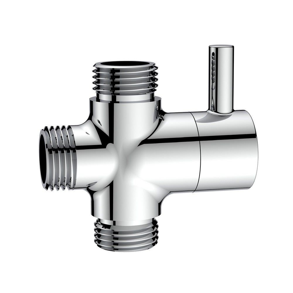 Deviatore con leva in ottone m1/2"-m1/2"-m1/2"