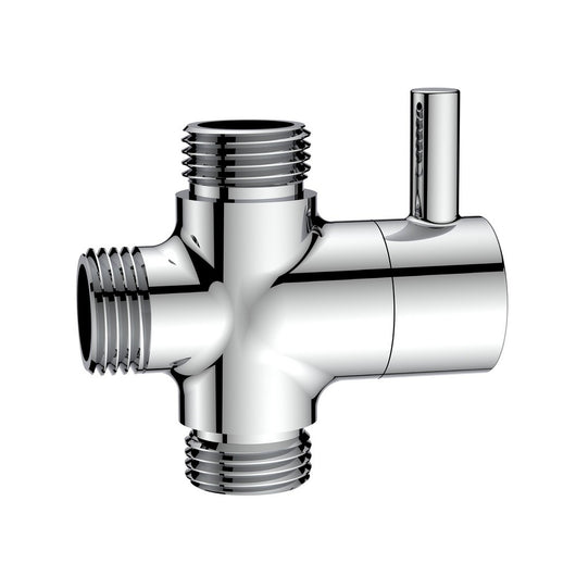 Deviatore con leva in ottone m1/2"-m1/2"-m1/2"