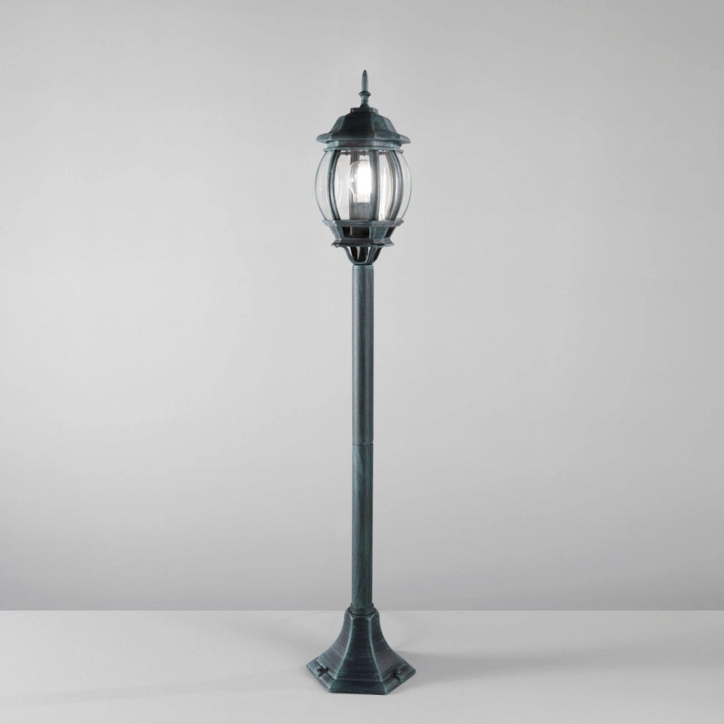PALETTO SANTIAGO NERO E VERDE 1 LUCE ATTACCO E27 IP44 21X110,3CM