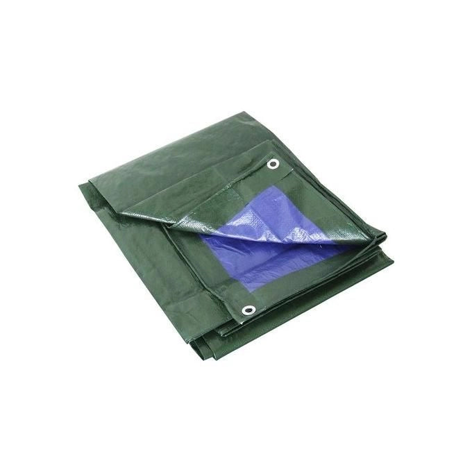 Labor 300153 Telone PVC Rinforzato con Occhielli 5x6 m Impermeabile Anti UV colore Verde