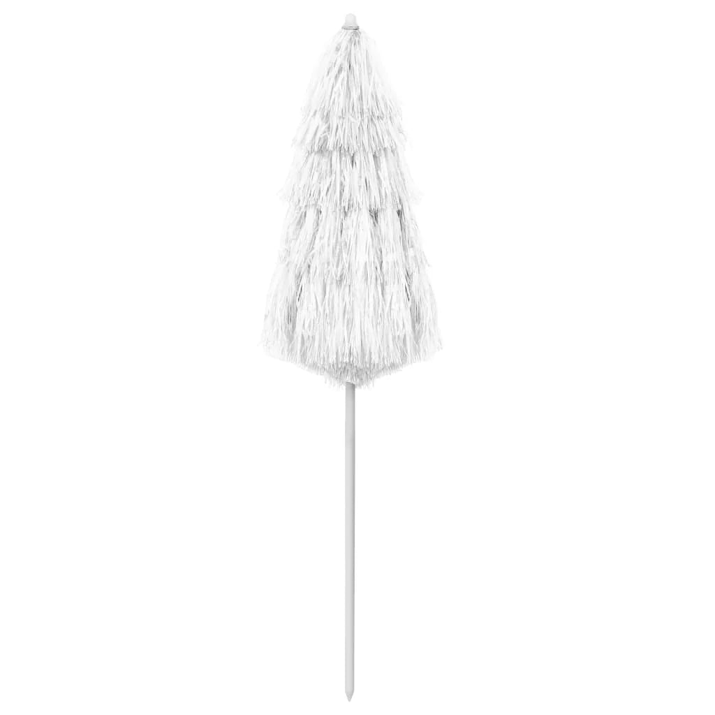 Ombrellone da spiaggia hawaiano 180 cm bianco 02_0008386