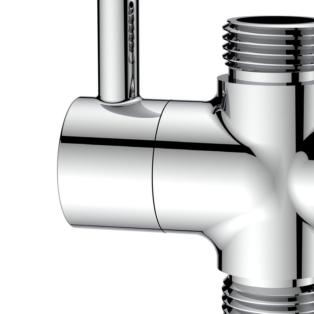 Deviatore con leva in ottone m1/2"-m1/2"-m1/2"