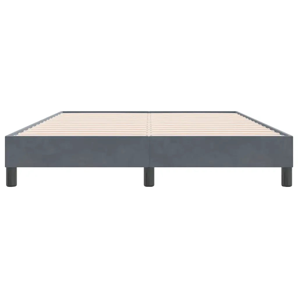 Letto a Molle senza Materasso-Struttura Letto Grigio Scuro 160x220 cm Velluto