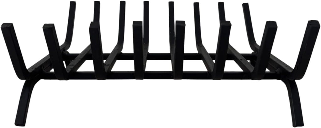 Portalegna in Ferro per Camino, 40x35x16 cm, Nero, Struttura Robusta 12 mm, Made in Italy