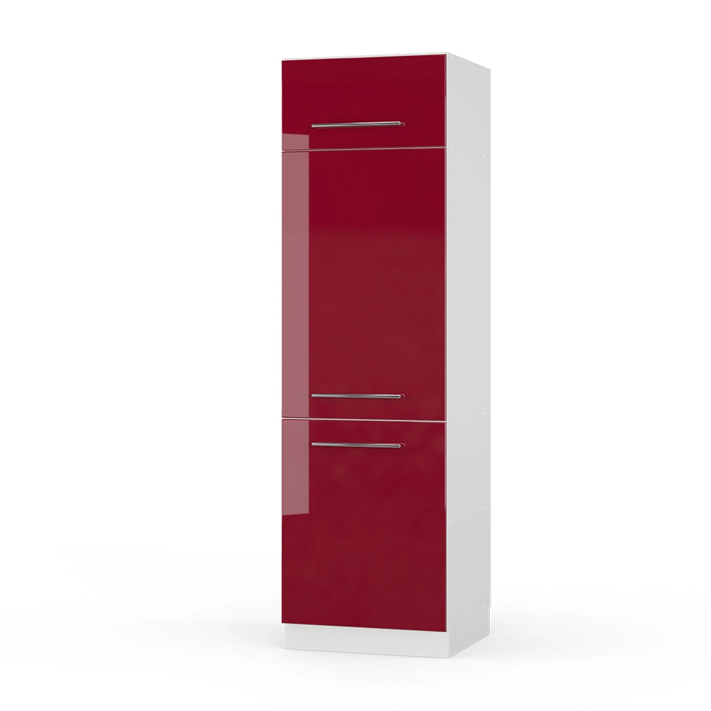 Vicco Armadio frigorifero Rosso bordeaux lucido 60 cm