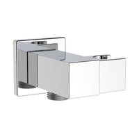 Presa d'acqua snodabile in ottone con supporto doccetta quadra